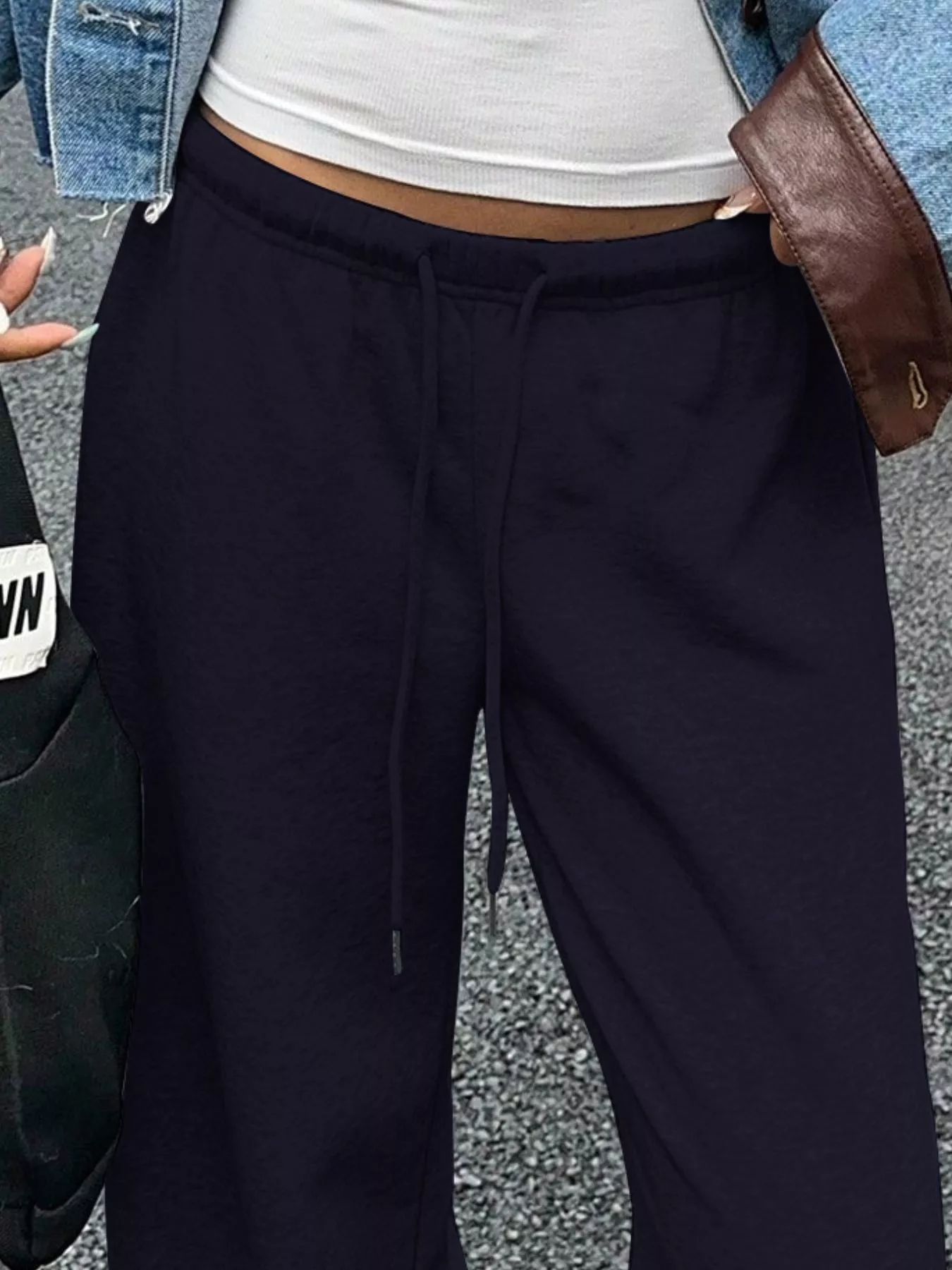 Wide Leg Drawstring Sweatpants - Image 10