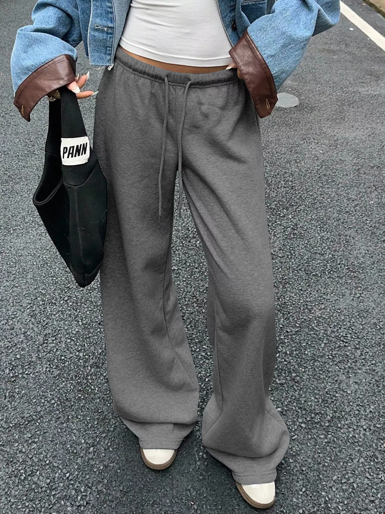 Wide Leg Drawstring Sweatpants - Image 12