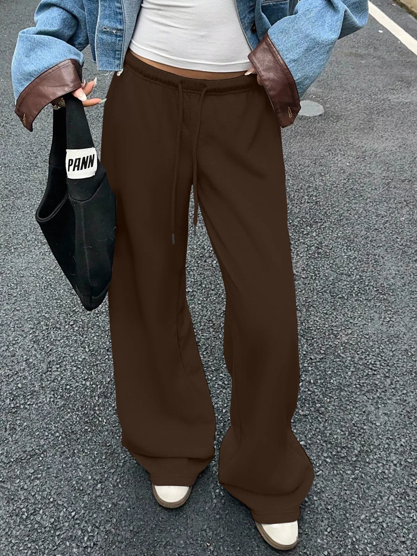 Wide Leg Drawstring Sweatpants - Image 6