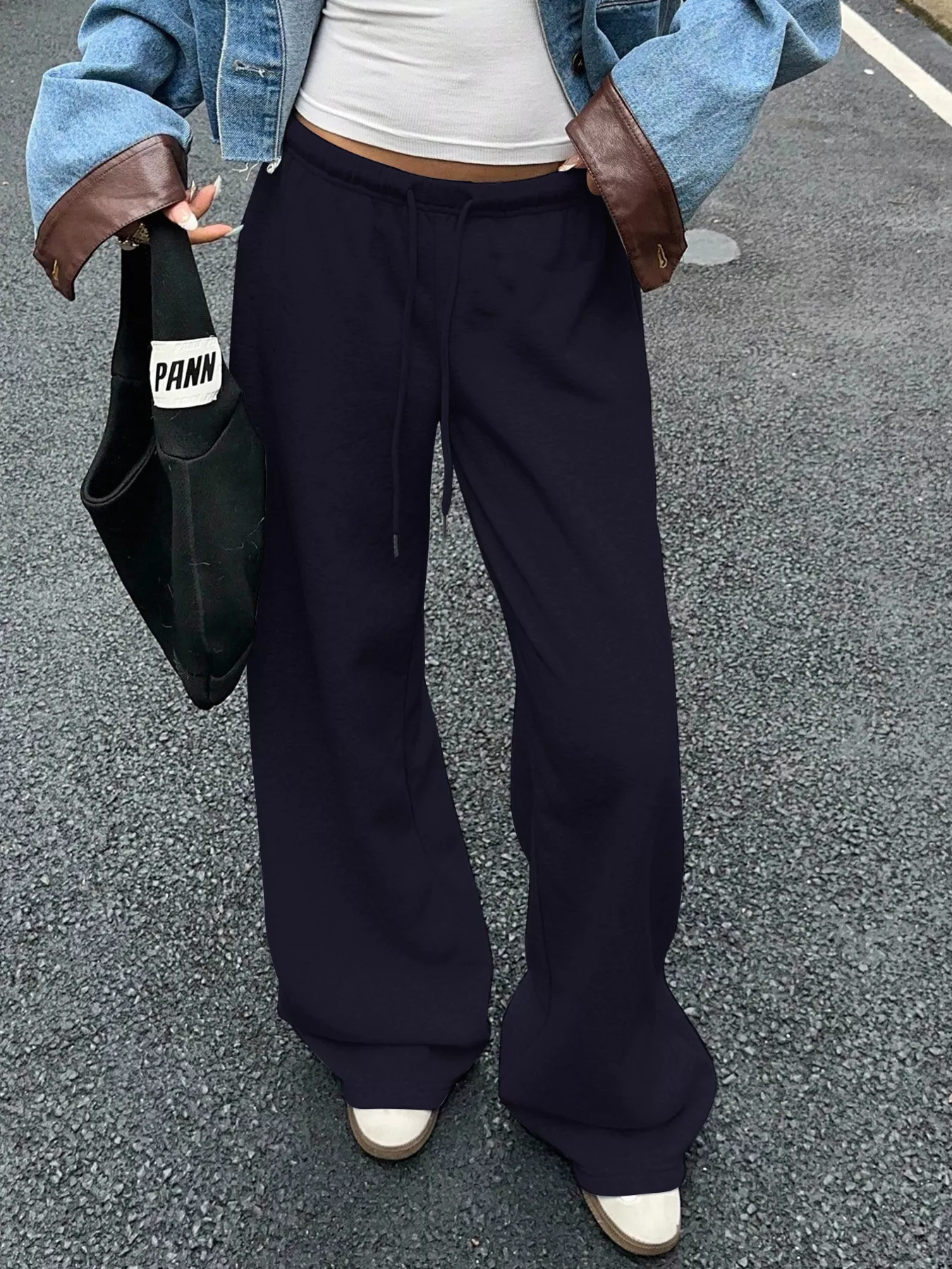 Wide Leg Drawstring Sweatpants - Image 9