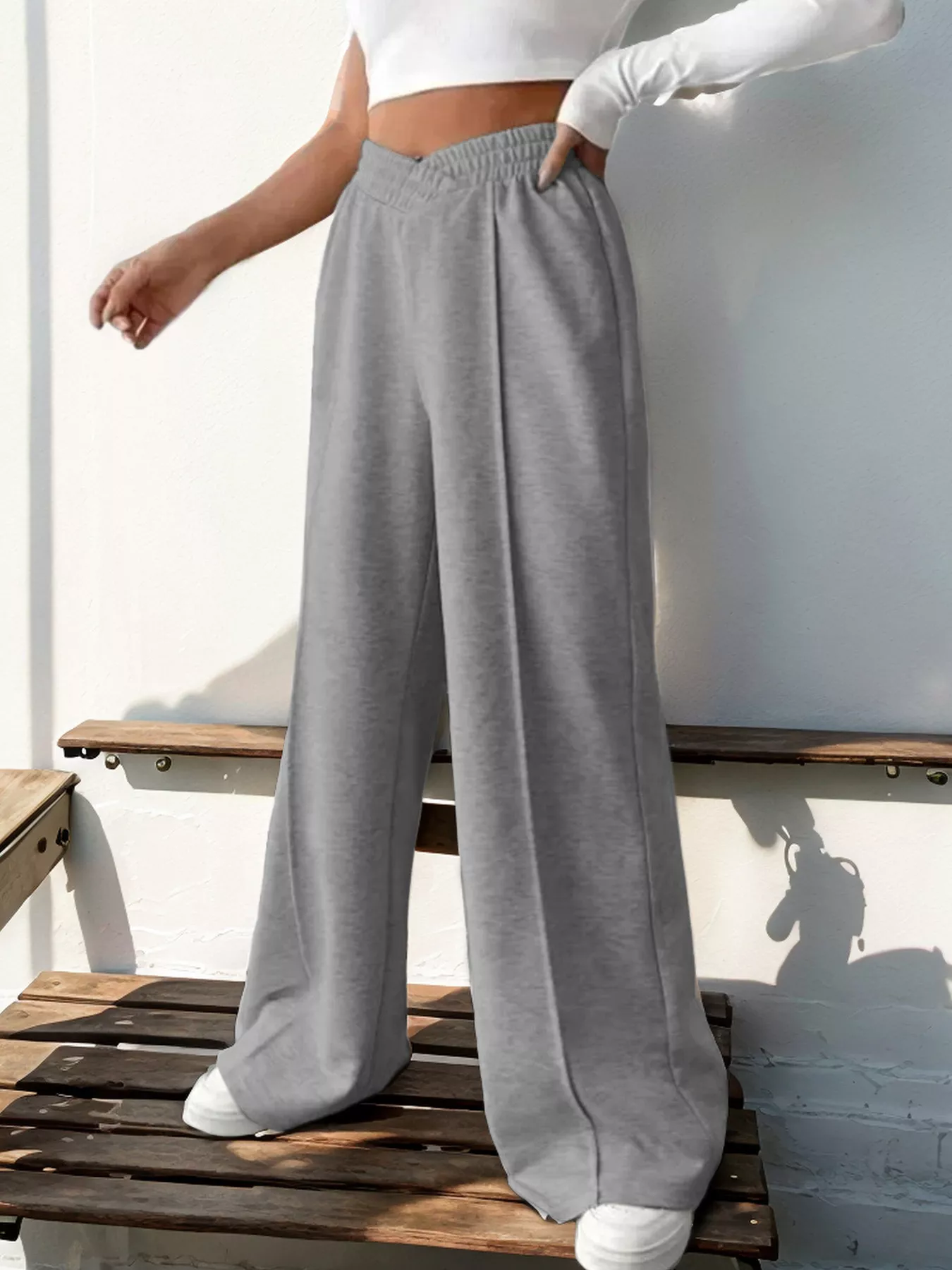 Wide Leg High Waist Pants - Image 15