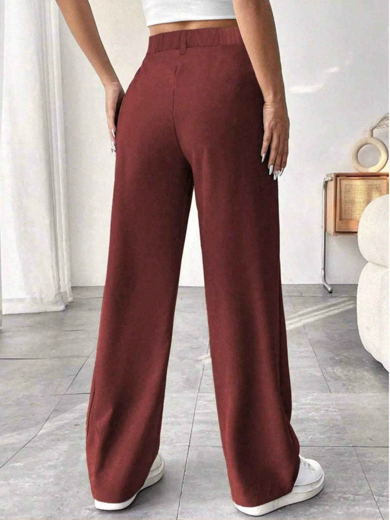 Wide Leg Pleated Pants - Image 11