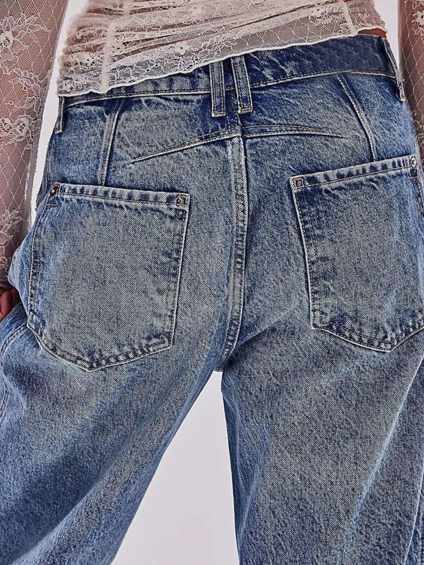 Wide Leg Relaxed Fit Jeans - Image 12