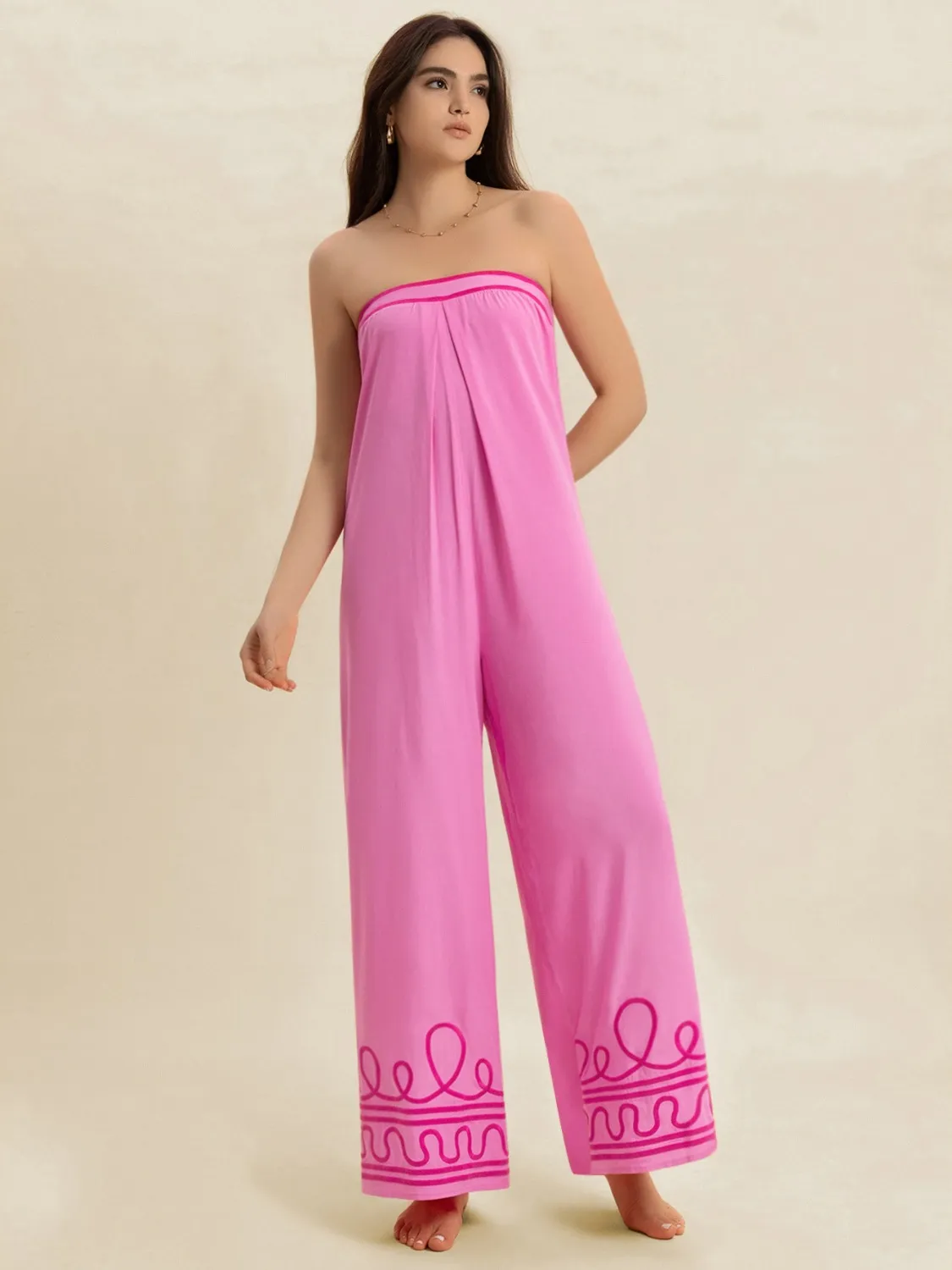 Wide Leg Tube Jumpsuit - Image 7