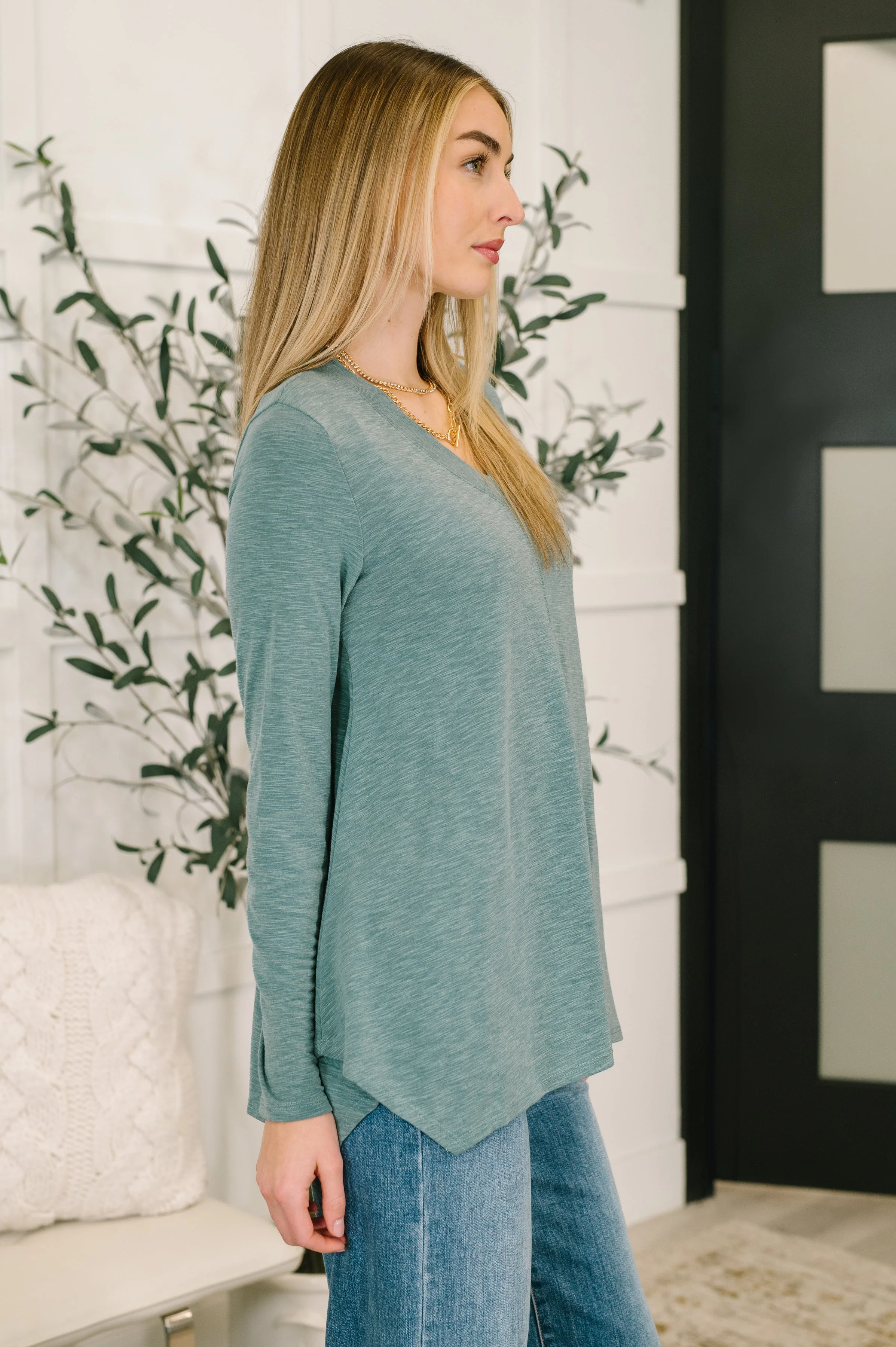 Wind off the Sea V-Neck Relaxed Top - Image 4