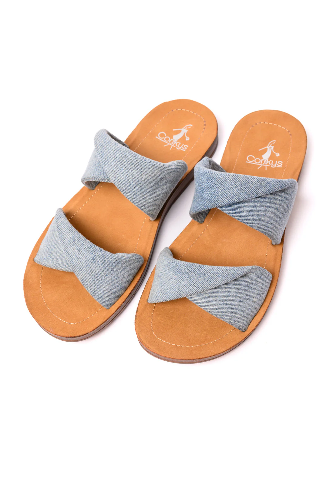 With a Twist Sandal in Denim - Image 2