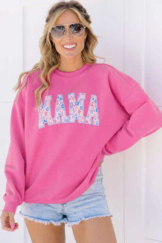 Women Floral MAMA Graphic Pullover Sweatshirt - Image 12