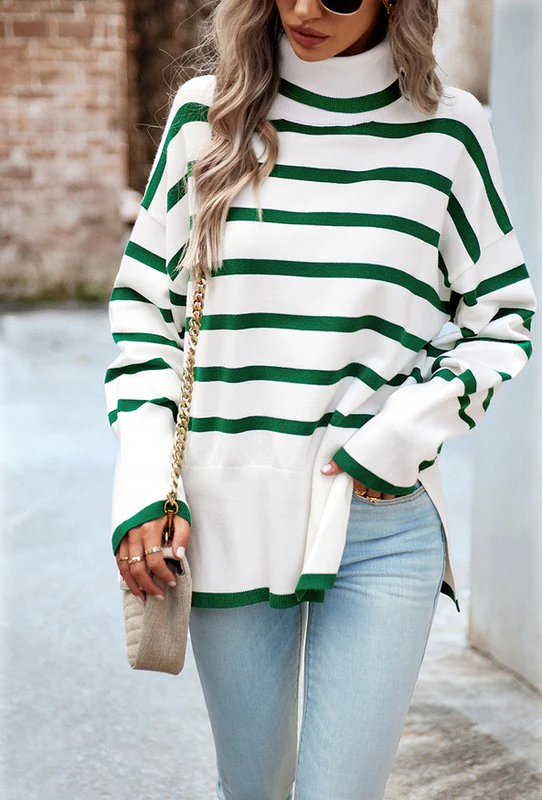 Women Mock Neck Sweater - Image 6