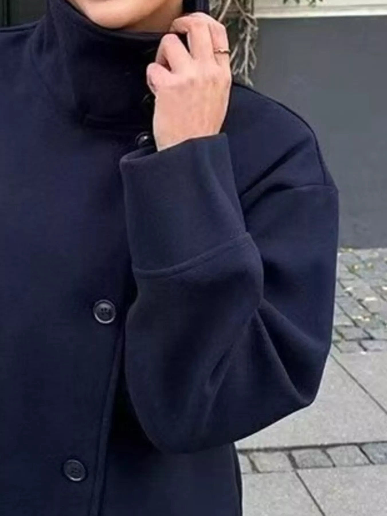 Wool Blend Long Sleeve Outerwear - Image 2