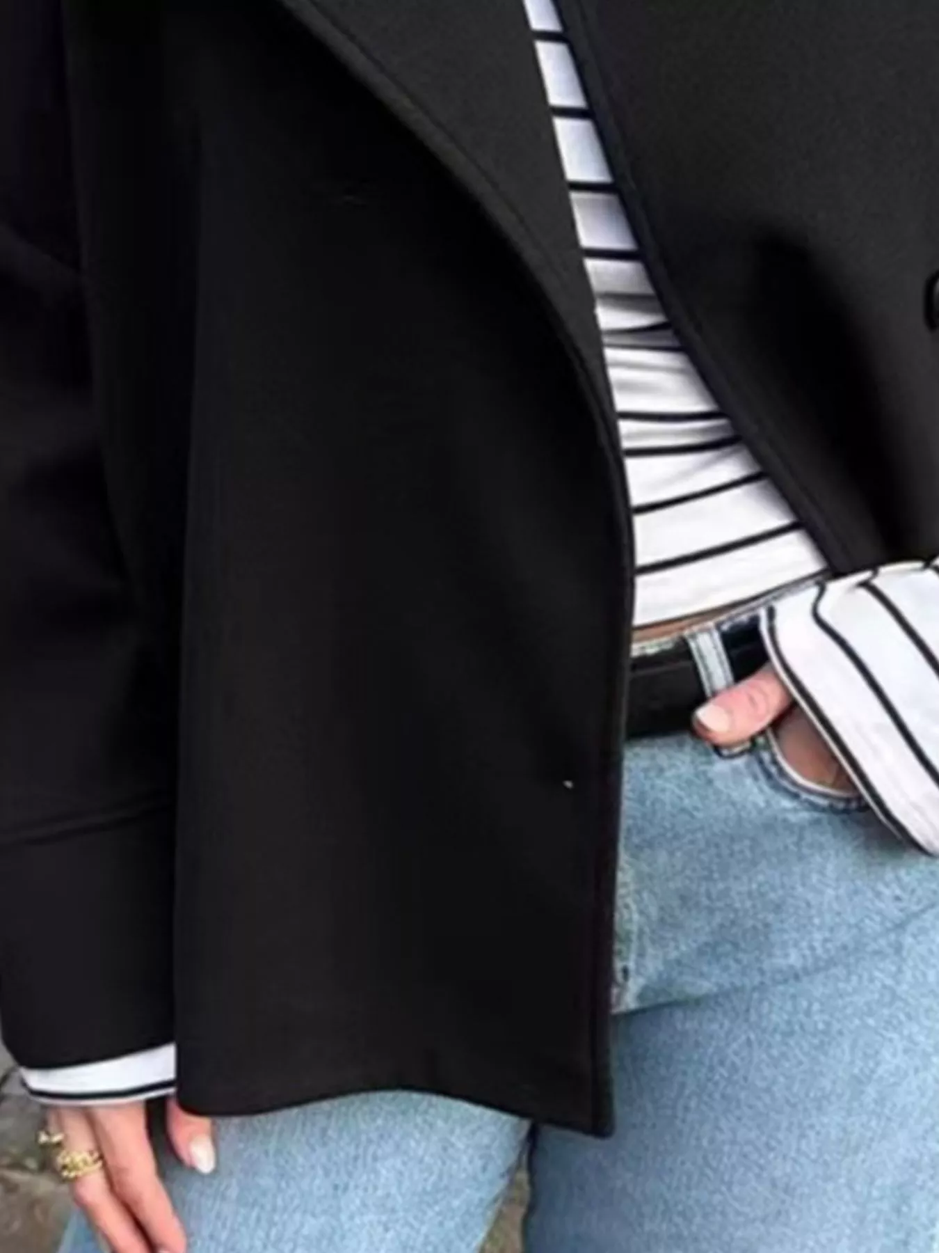 Wool Blend Long Sleeve Outerwear - Image 6