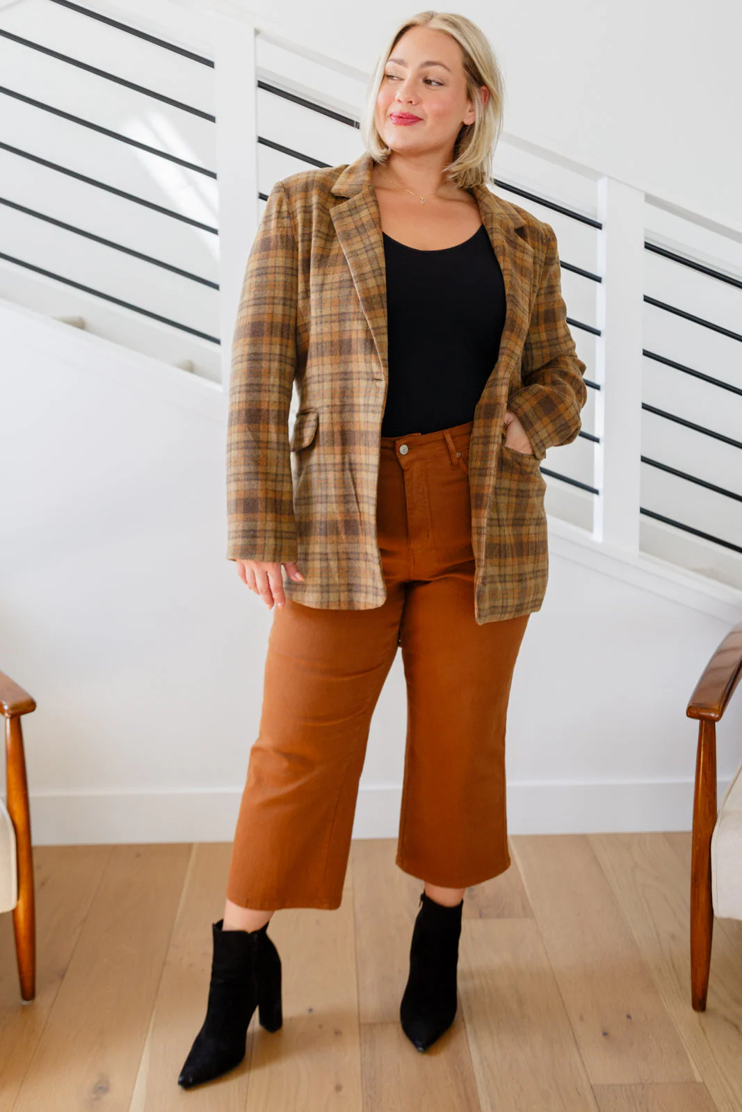 World Class Plaid Blazer - Image 3
