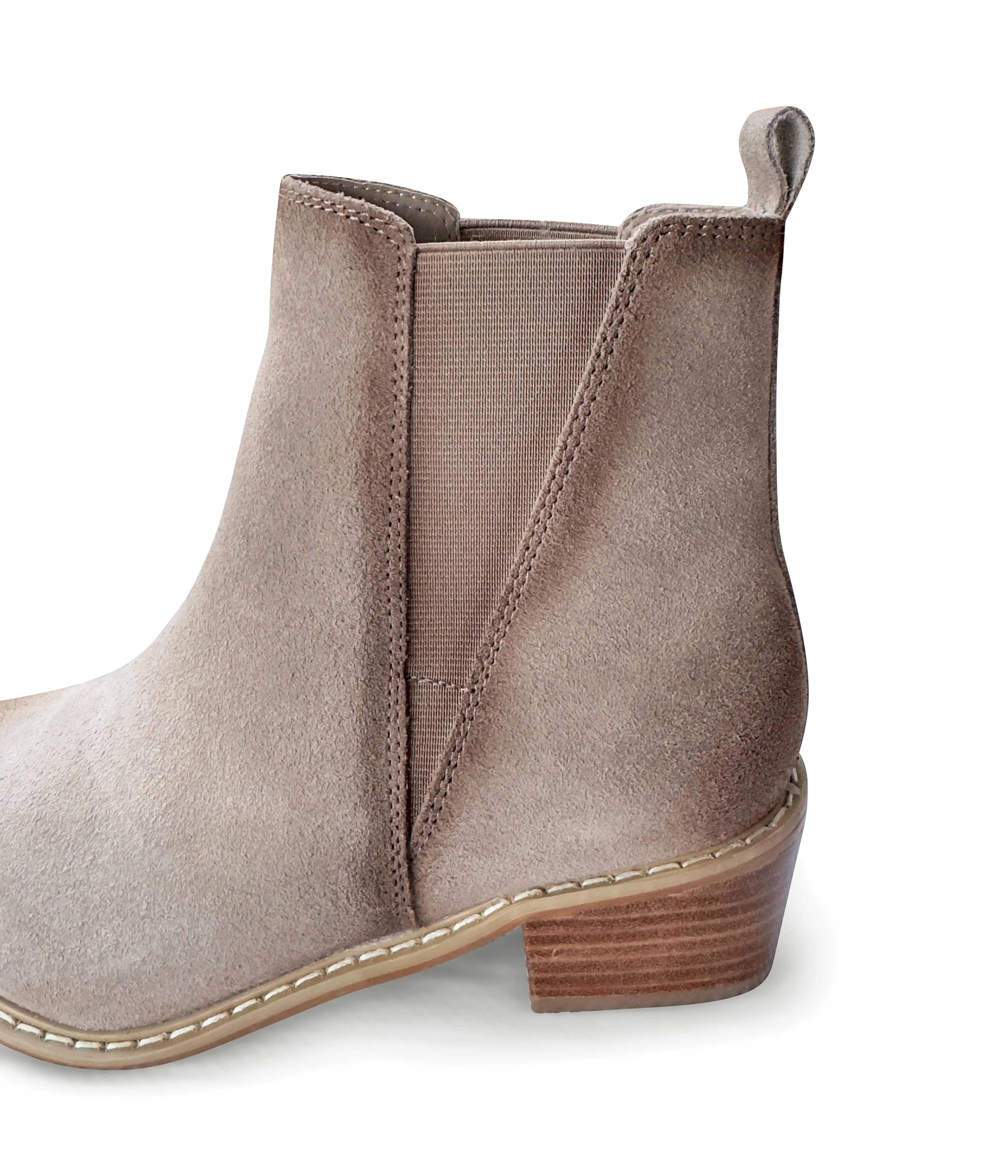 Wylie Suede Ankle Boot in Taupe - Image 9