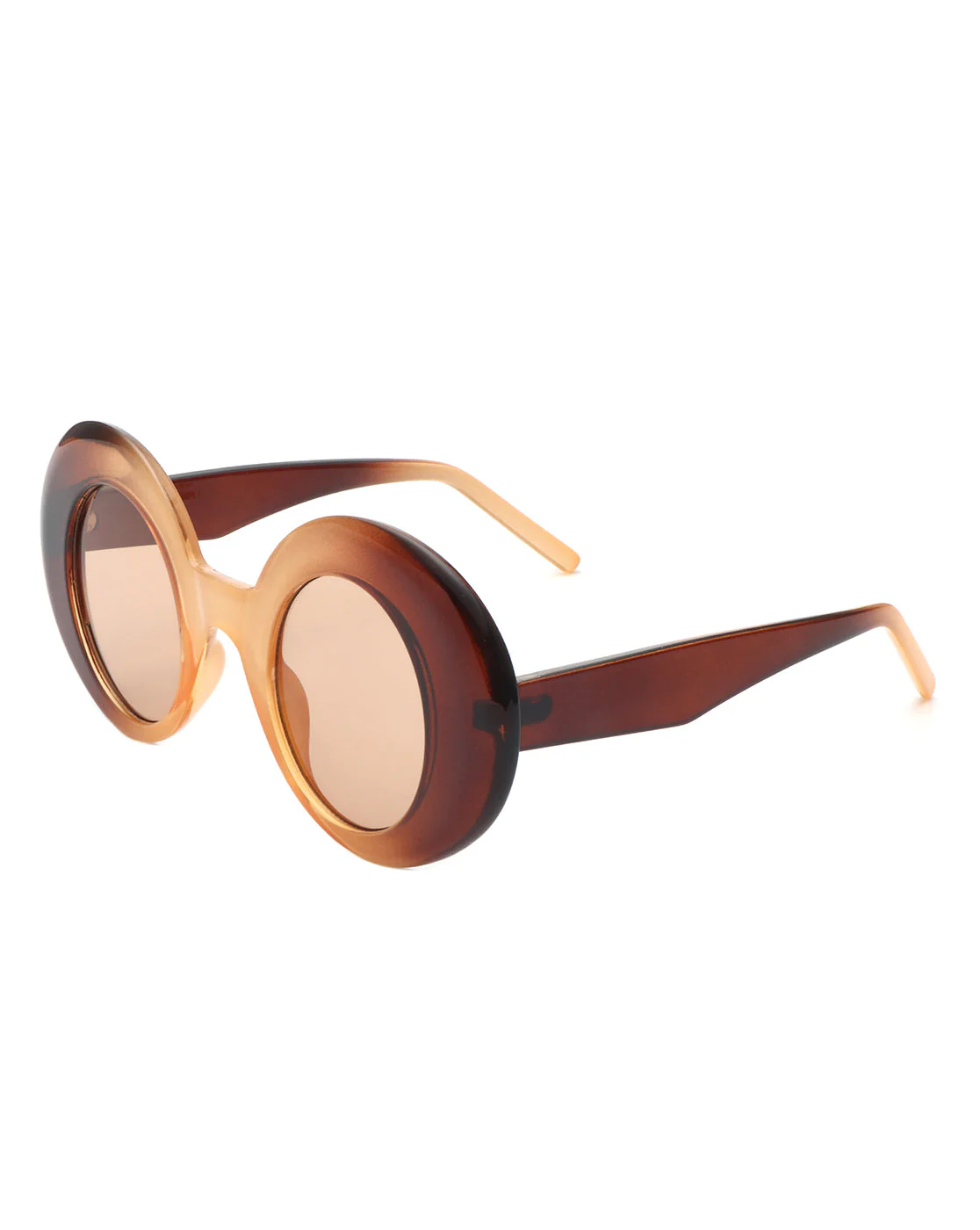 Yoke - Retro Chic Fashion Oversized Round Women's Sunglasses - Image 10