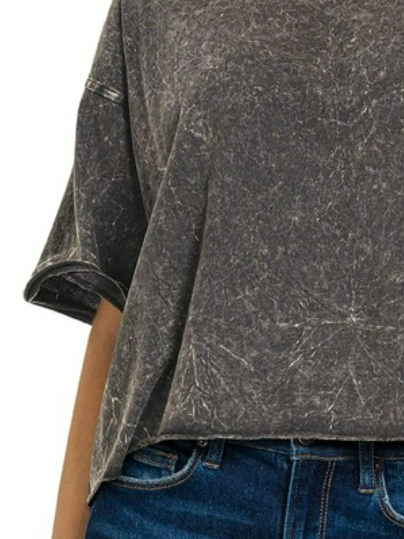 Zenana Acid Crinkle-Washed Oversized T-Shirt - Image 3