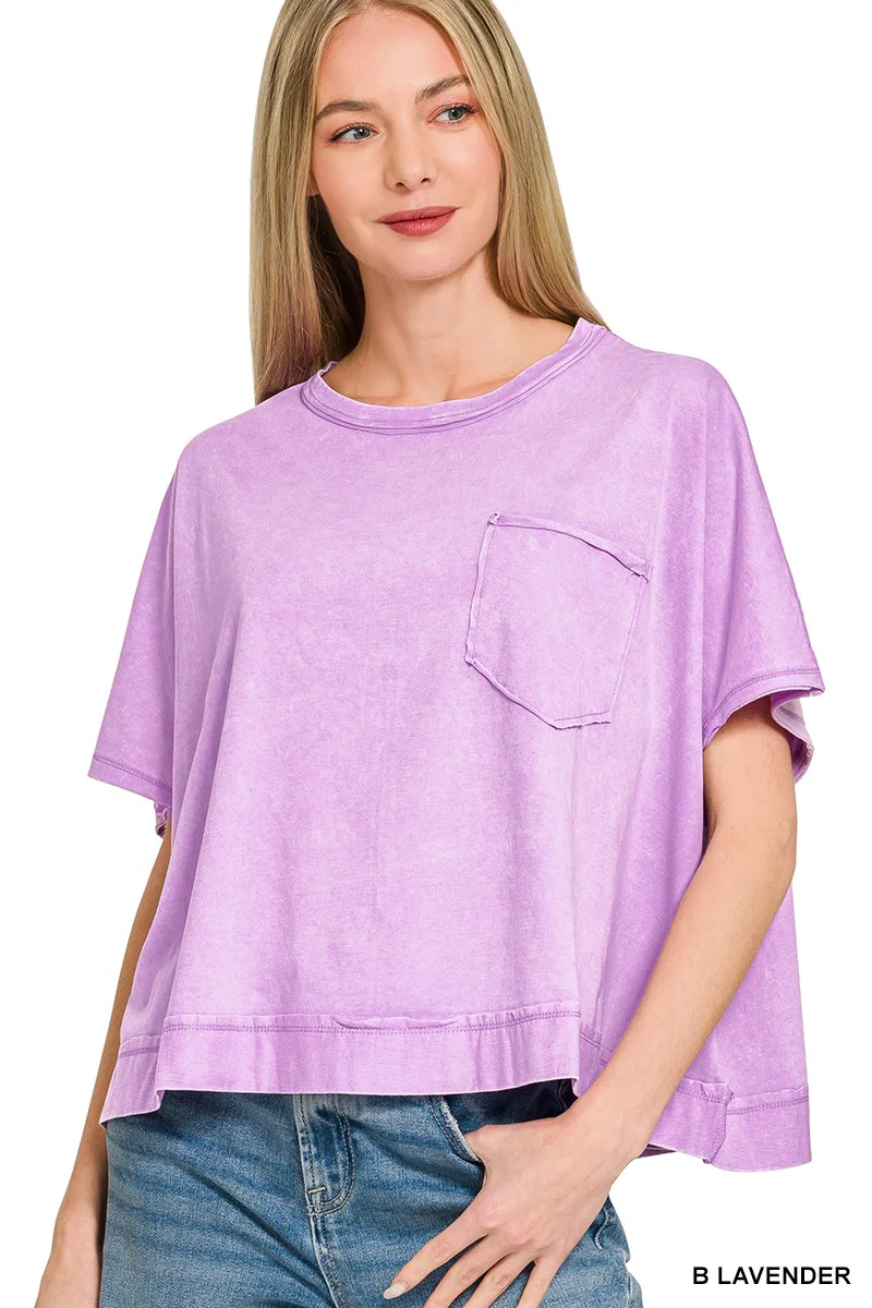 Zenana Acid Washed Oversized Top & Shorts Set - Image 11