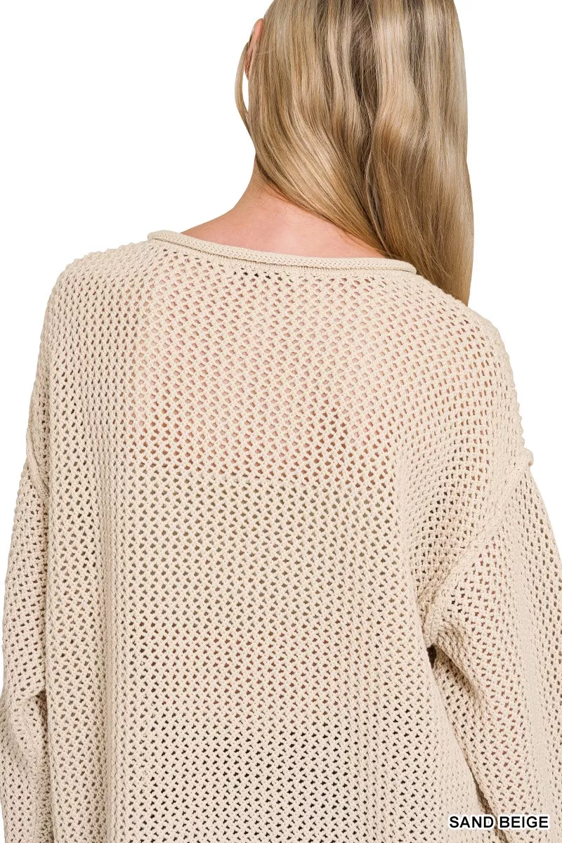Zenana American Flag Crew Neck Sweater - Image 5