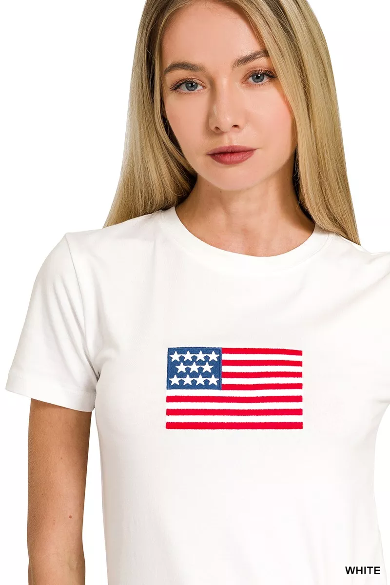 Zenana American Flag Tee - Image 5
