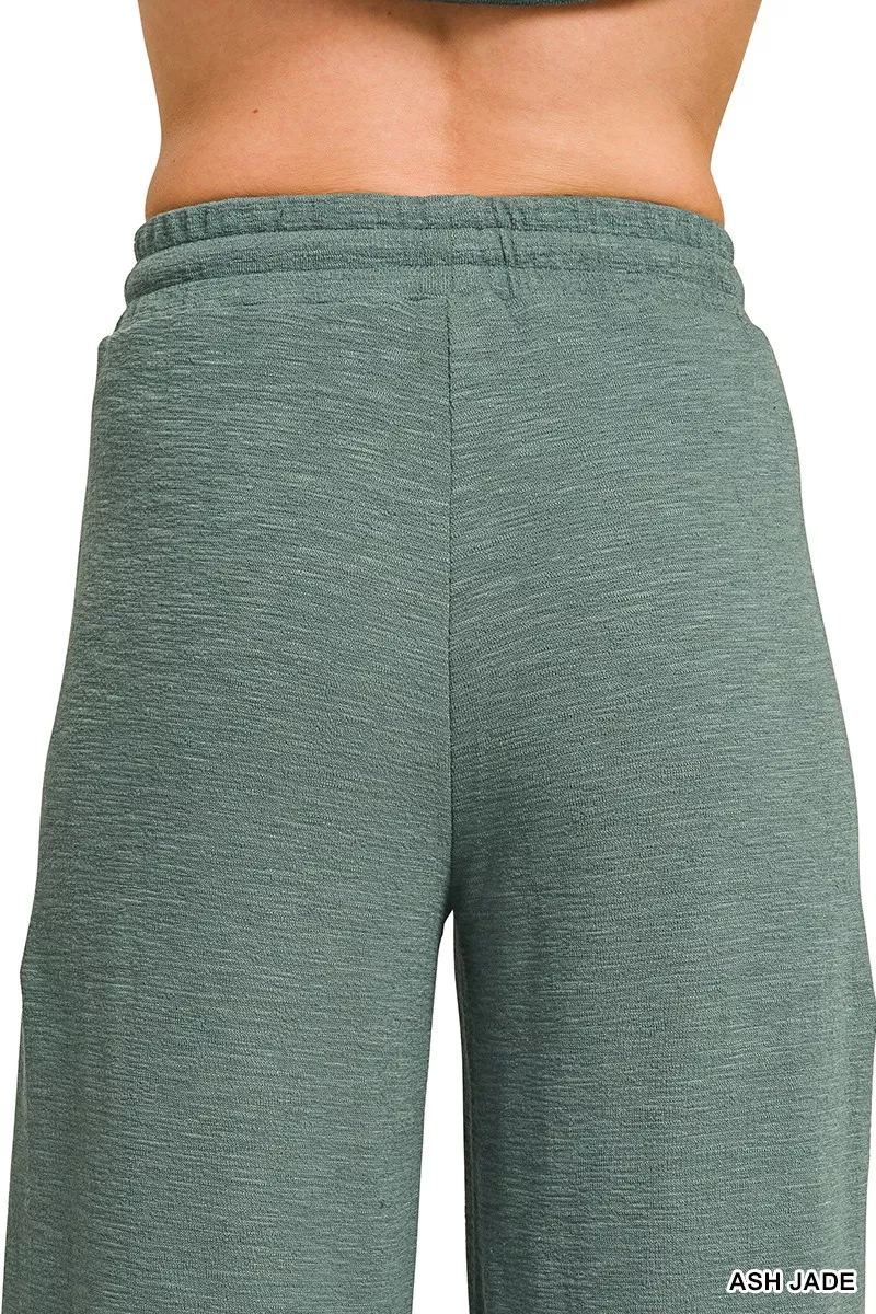 Zenana Cotton Slub Short Sleeve Tee and Pants Set - Image 8