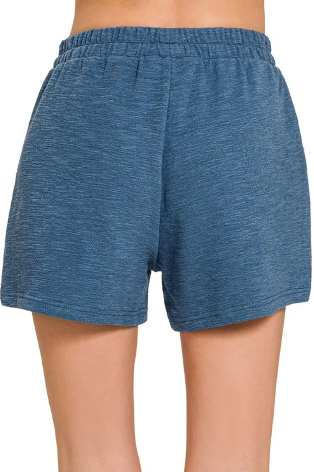Zenana Cotton Slub Shorts - Image 3