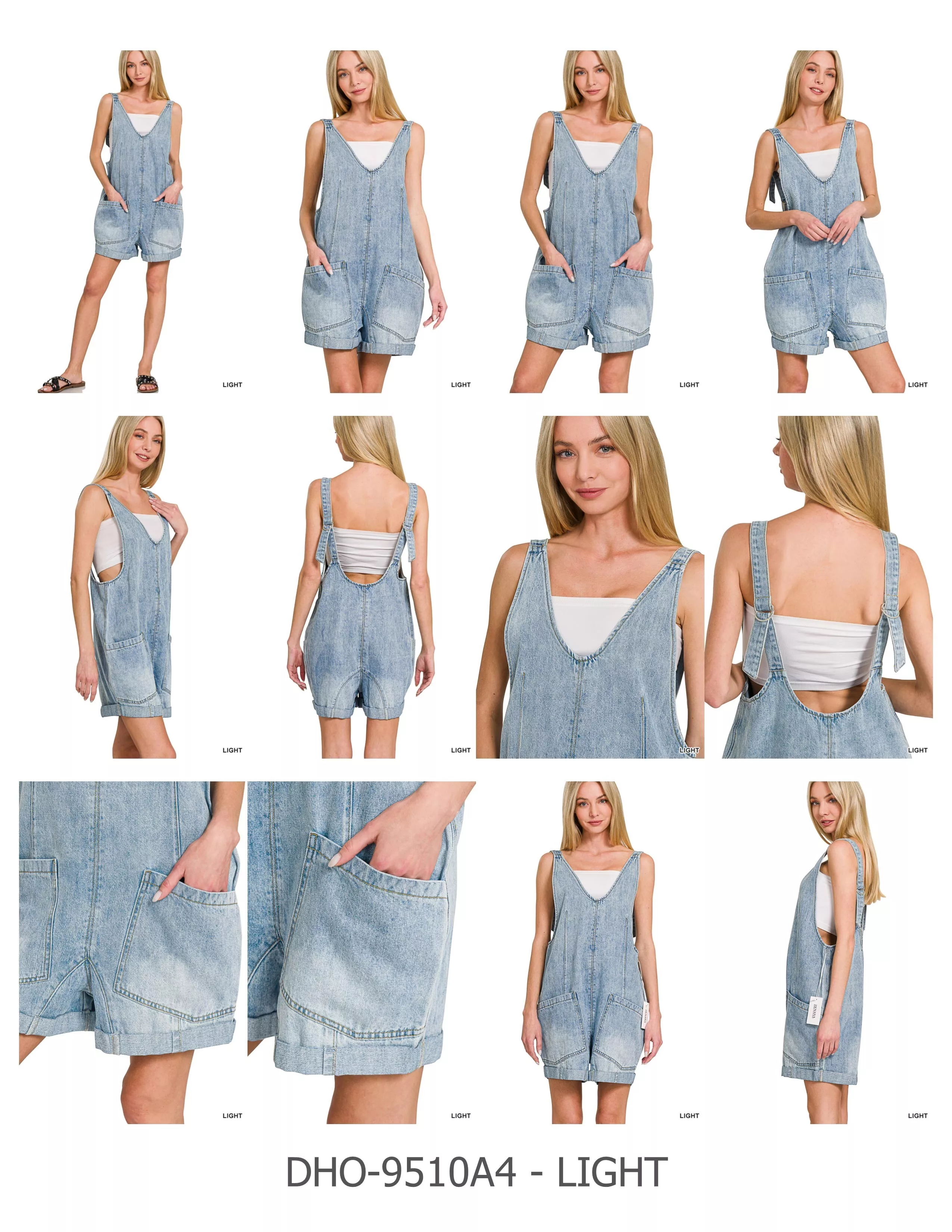 Zenana Denim Short Overalls - Image 14