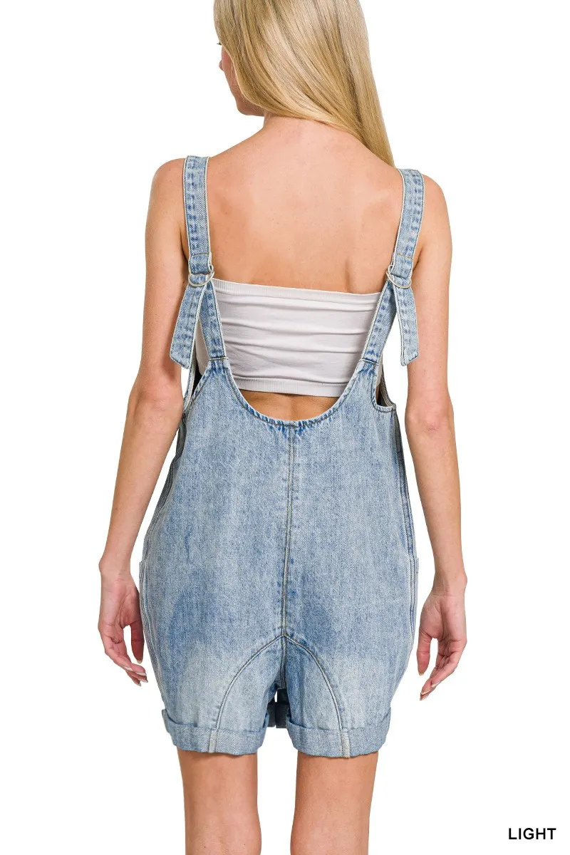 Zenana Denim Short Overalls with Pockets - Image 4