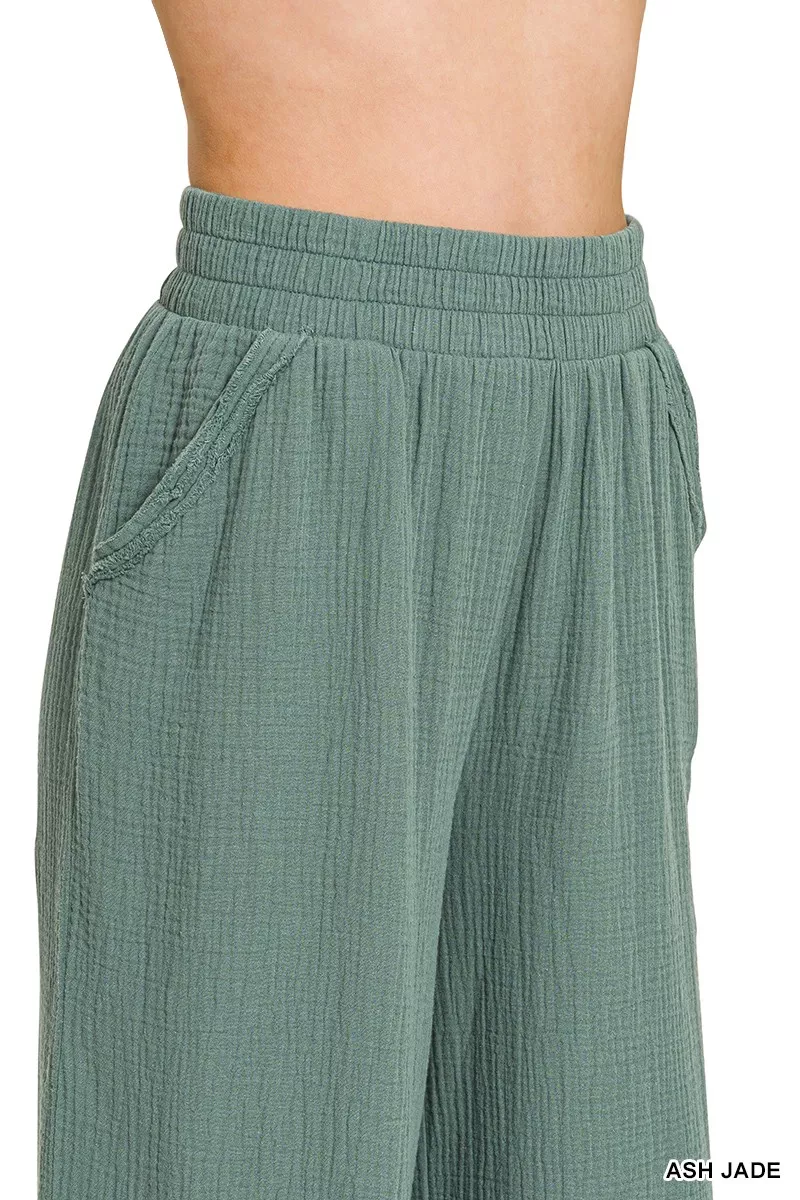 Zenana Double Gauze Lounge Pants - Image 5