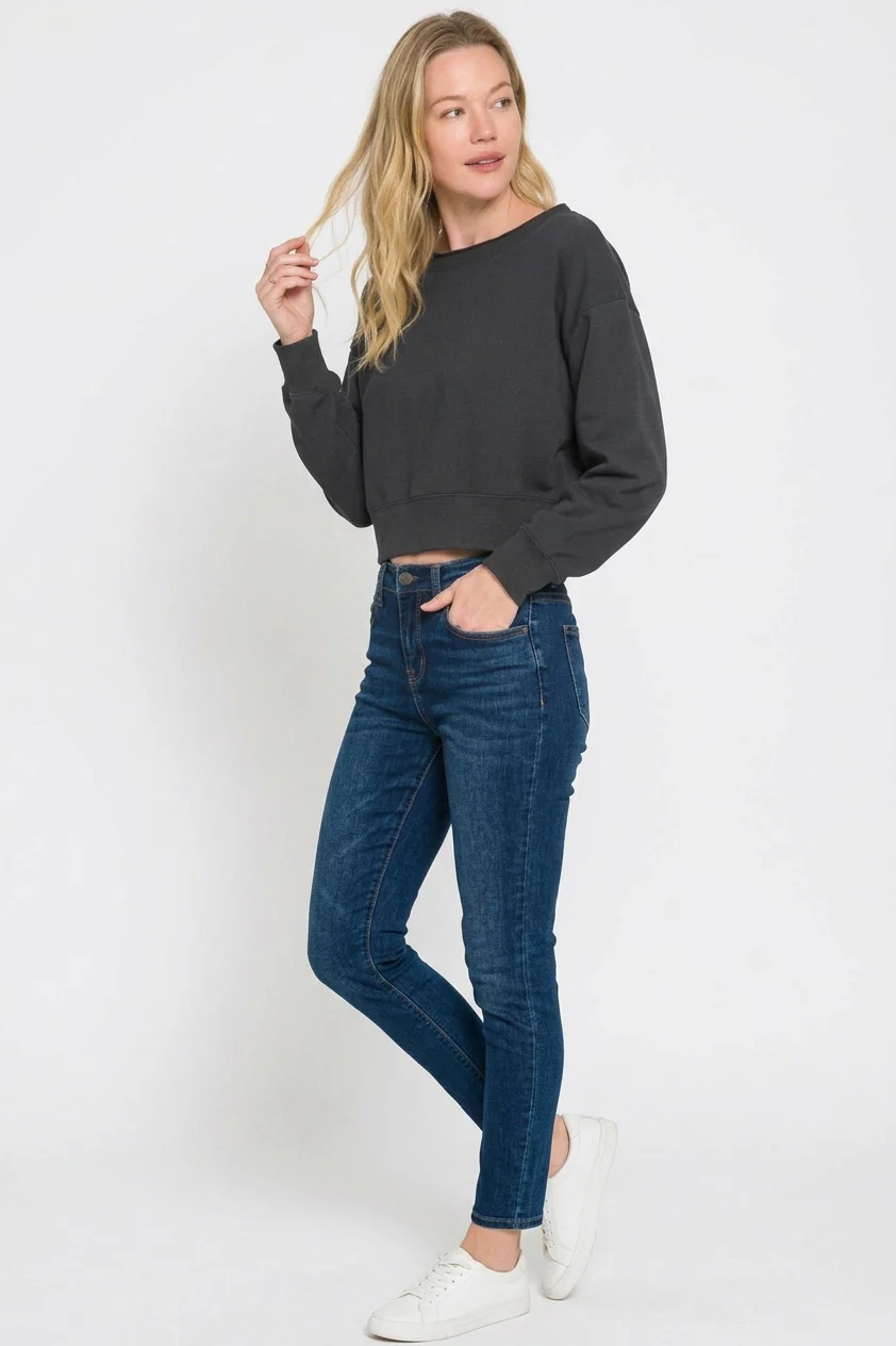 Zenana Fleece Boat-neck Sweatshirt - Image 3