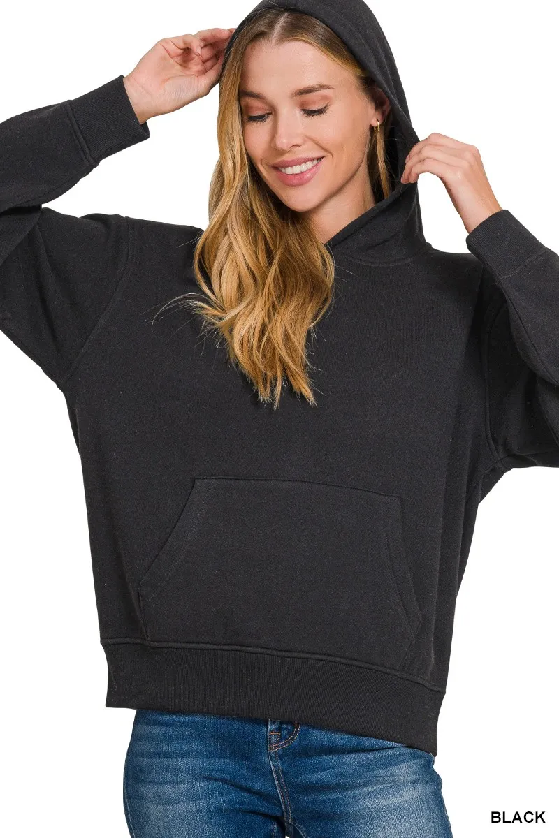 Zenana Fleece Kangaroo Pocket Hoodie - Image 2