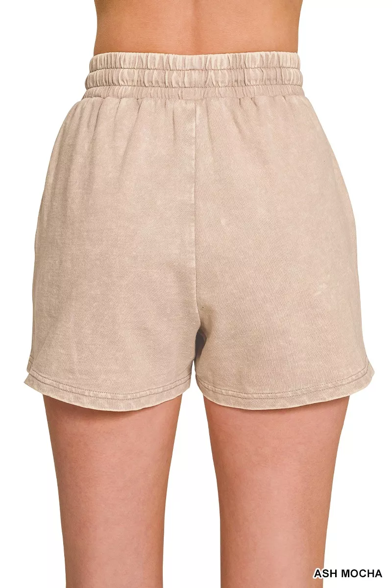 Zenana French Terry Acid Washed Relaxed Top & Short Set - Image 12