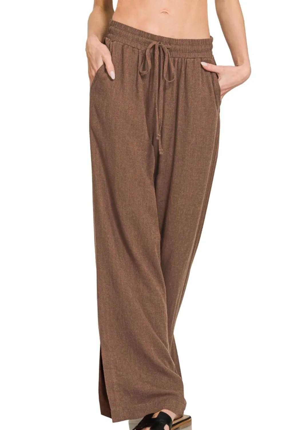 Zenana Linen Drawstring Pants - Image 2