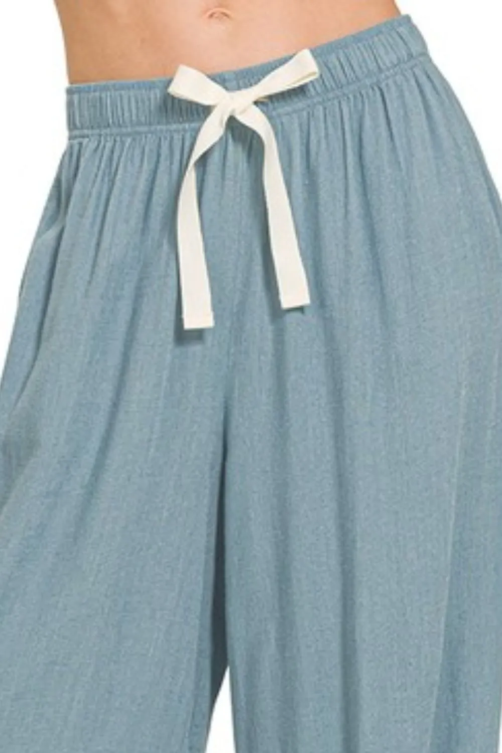 Zenana Linen Drawstring Pants - Image 3