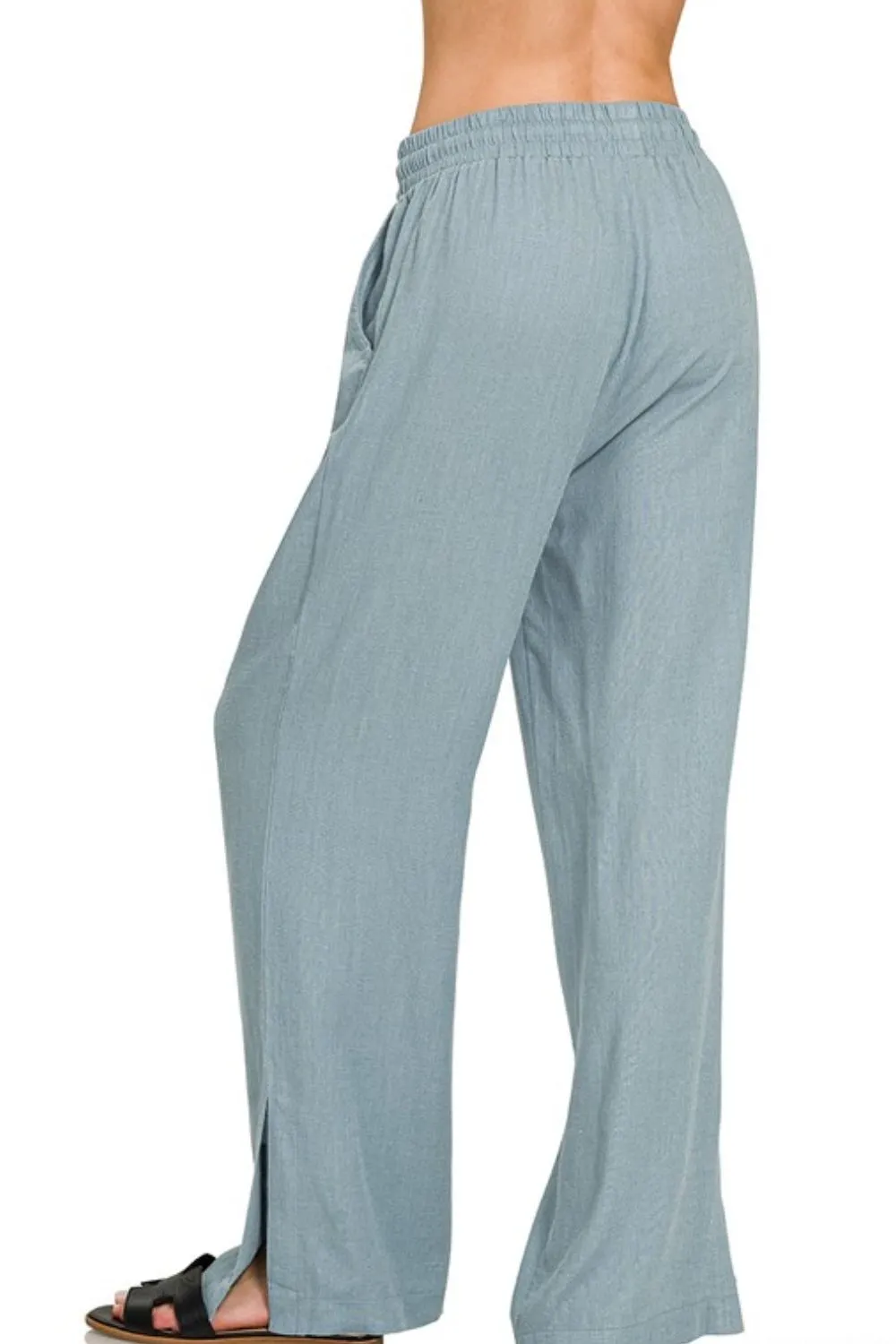 Zenana Linen Drawstring Pants - Image 3