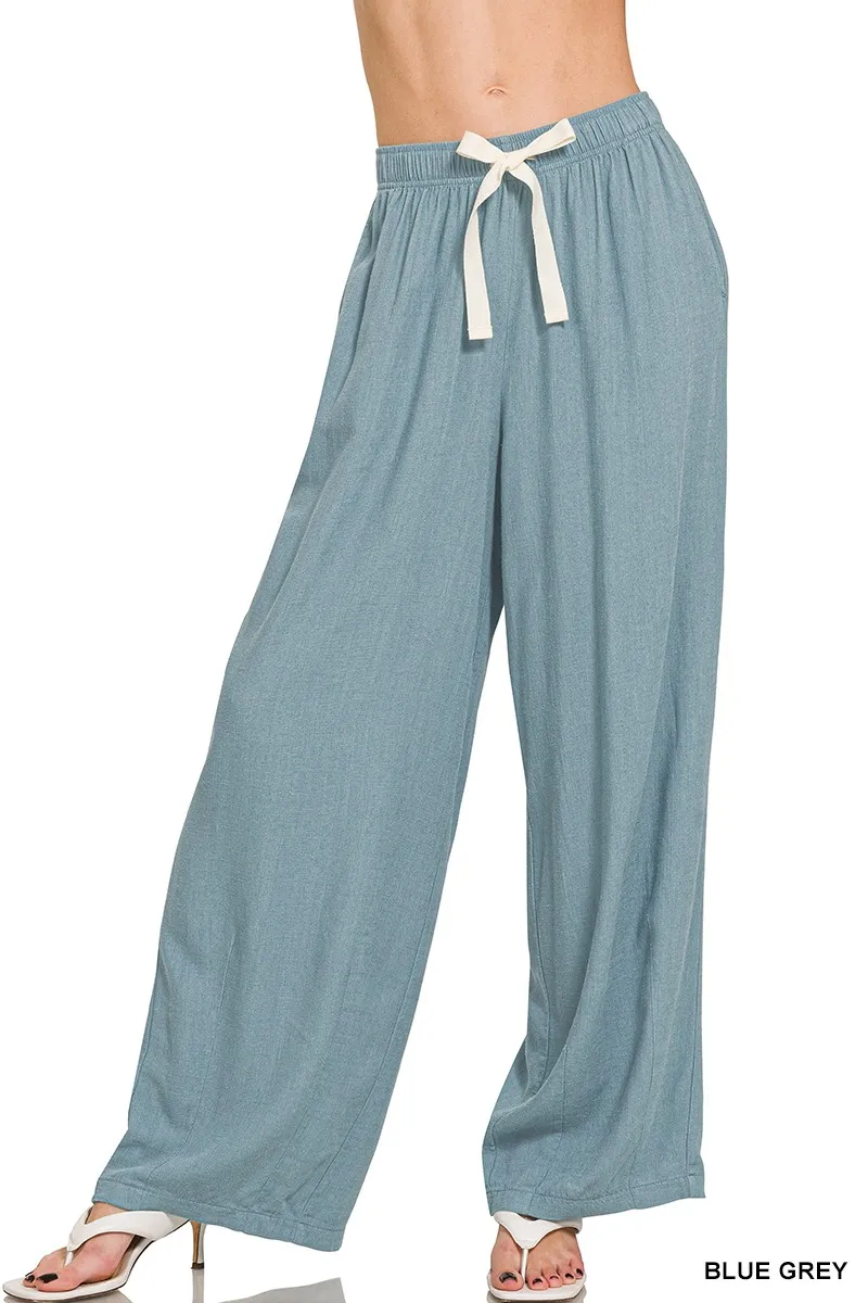 Zenana Linen Drawstring Pants - Image 4