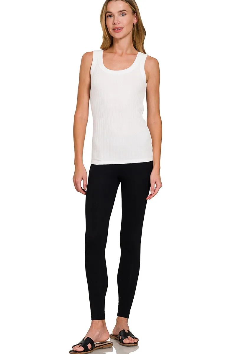 Zenana Melange Rib Tank Top - Image 3