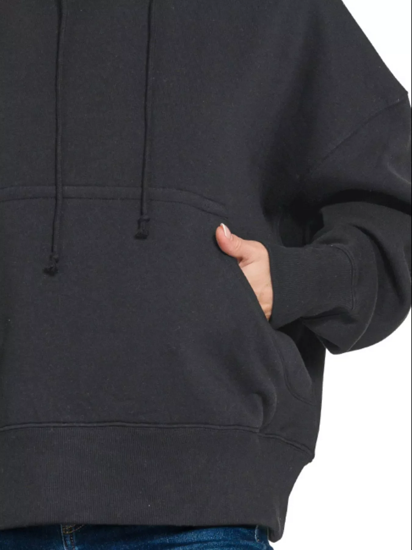 Zenana Oversized Fleece Kangaroo Pocket Hoodie - Image 3