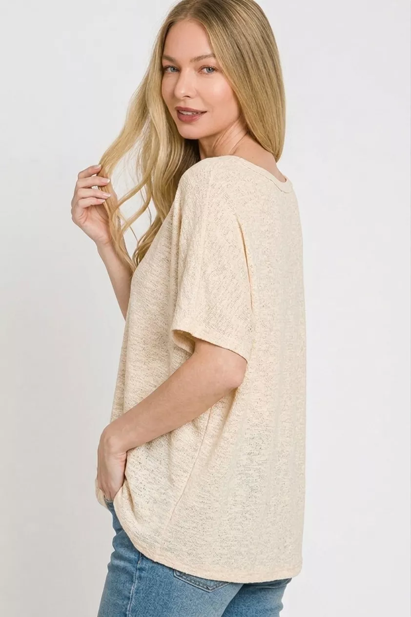 Zenana Oversized Slub Hacci Top - Image 3