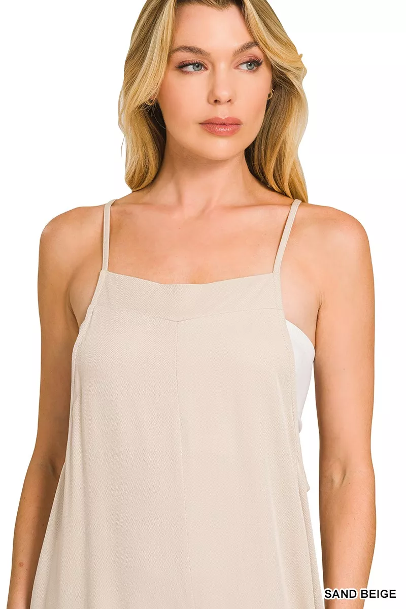 Zenana Rayon Woven Wide Leg Jumpsuit - Image 2