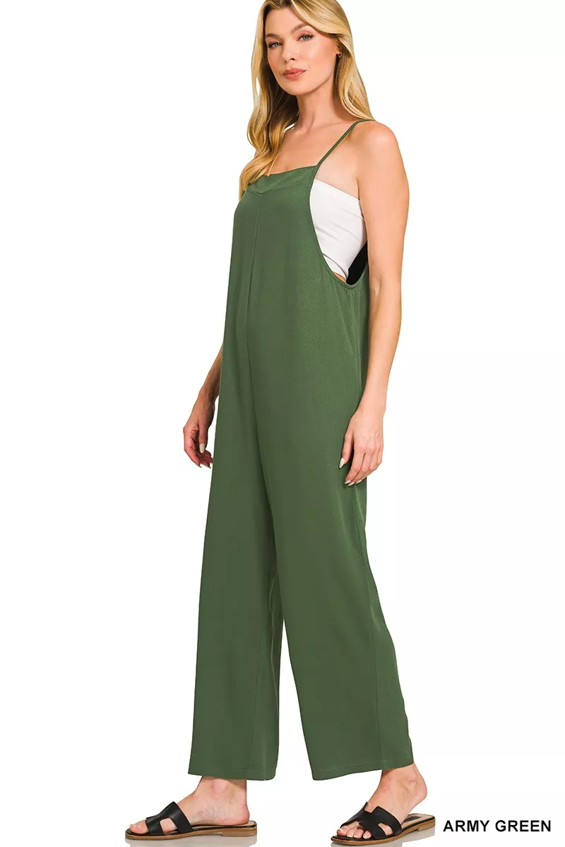 Zenana Rayon Woven Wide Leg Jumpsuit - Image 2