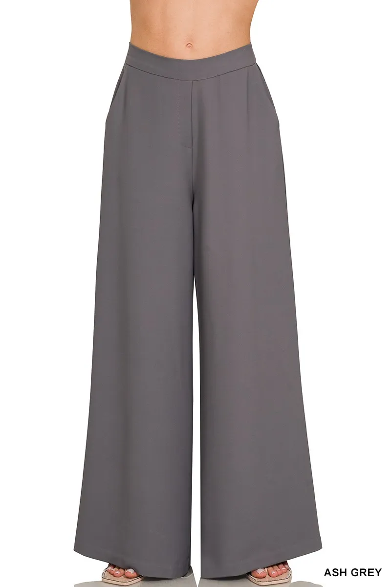 Zenana Relaxed Fit Elastic Waisted Wide Leg Pants - Image 2