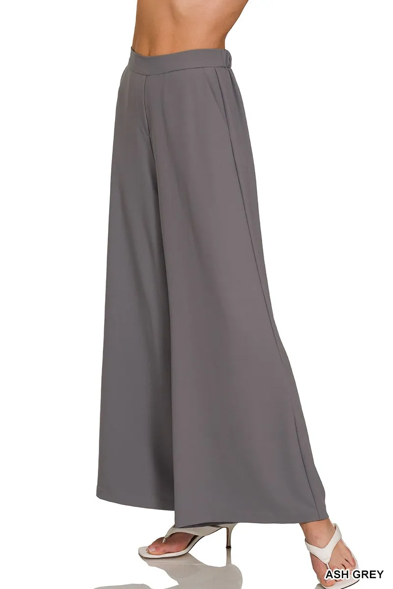 Zenana Relaxed Fit Elastic Waisted Wide Leg Pants - Image 3