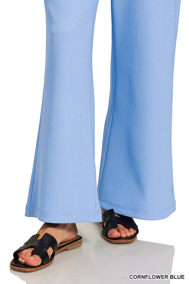 Zenana Ribbed Round Neck Pullover and Drawstring Pants Set - Image 5