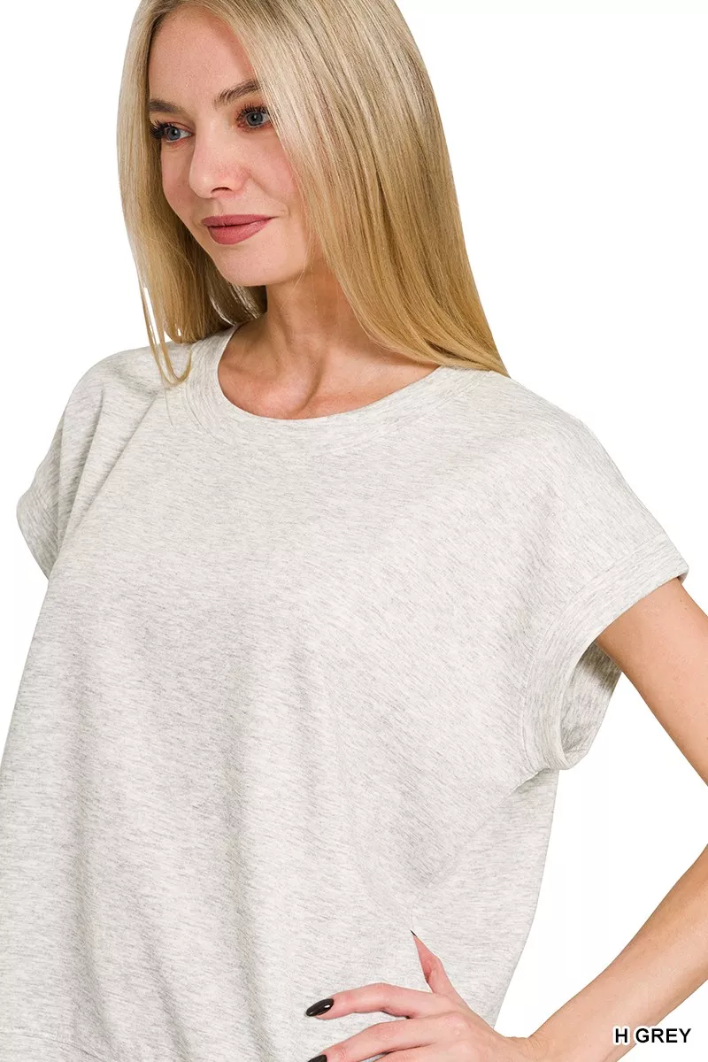 Zenana Scuba Short Sleeve Sweatshirts - Image 2
