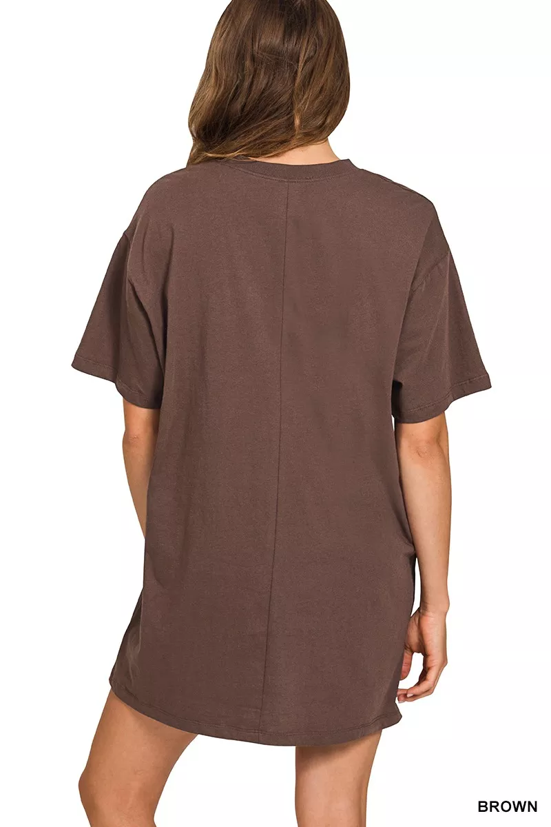 Zenana Short Sleeve Mini Tee Dress - Image 3