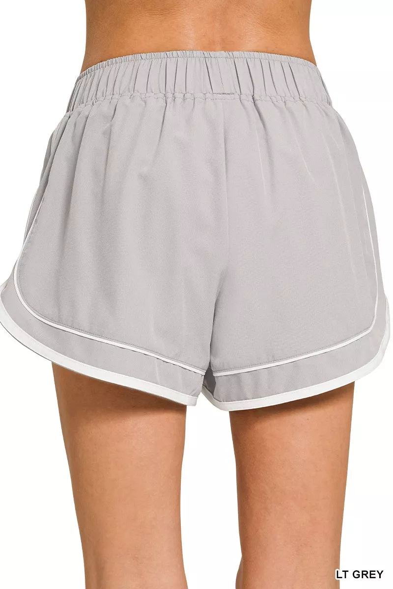 Zenana Soft Woven Lined Dolphin Shorts - Image 2