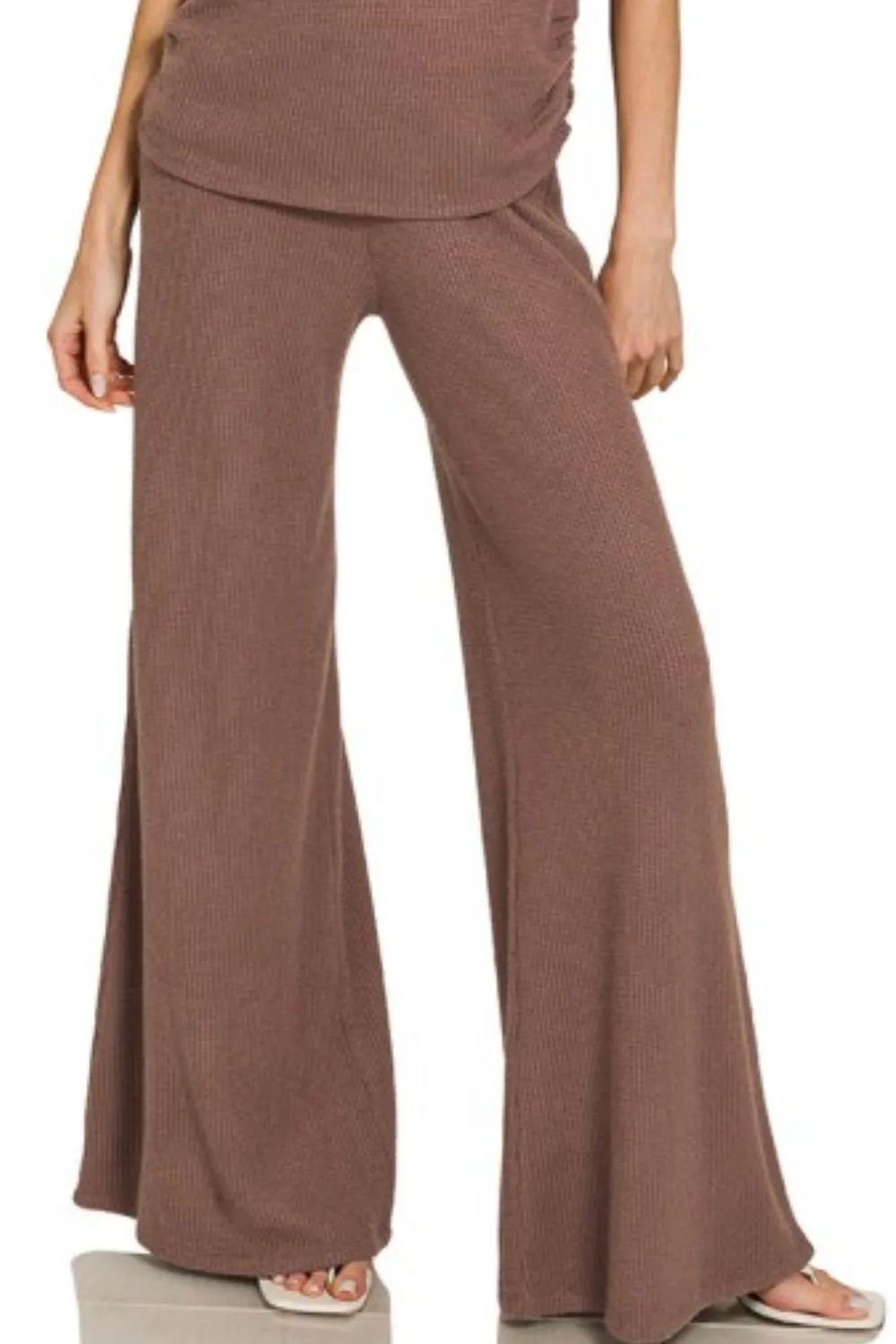 Zenana Sweater Mock Neck Top & Long Pants Set - Image 3
