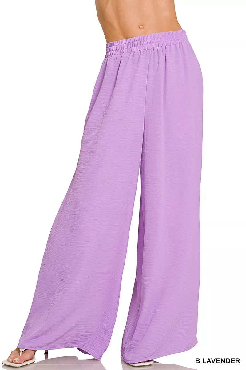 Zenana Woven Airflow Twisted Top & Wide Leg Pants Set - Image 11