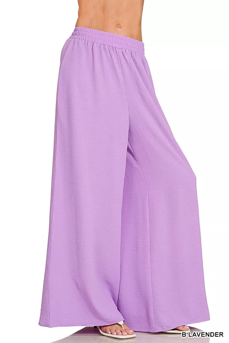 Zenana Woven Airflow Twisted Top & Wide Leg Pants Set - Image 12