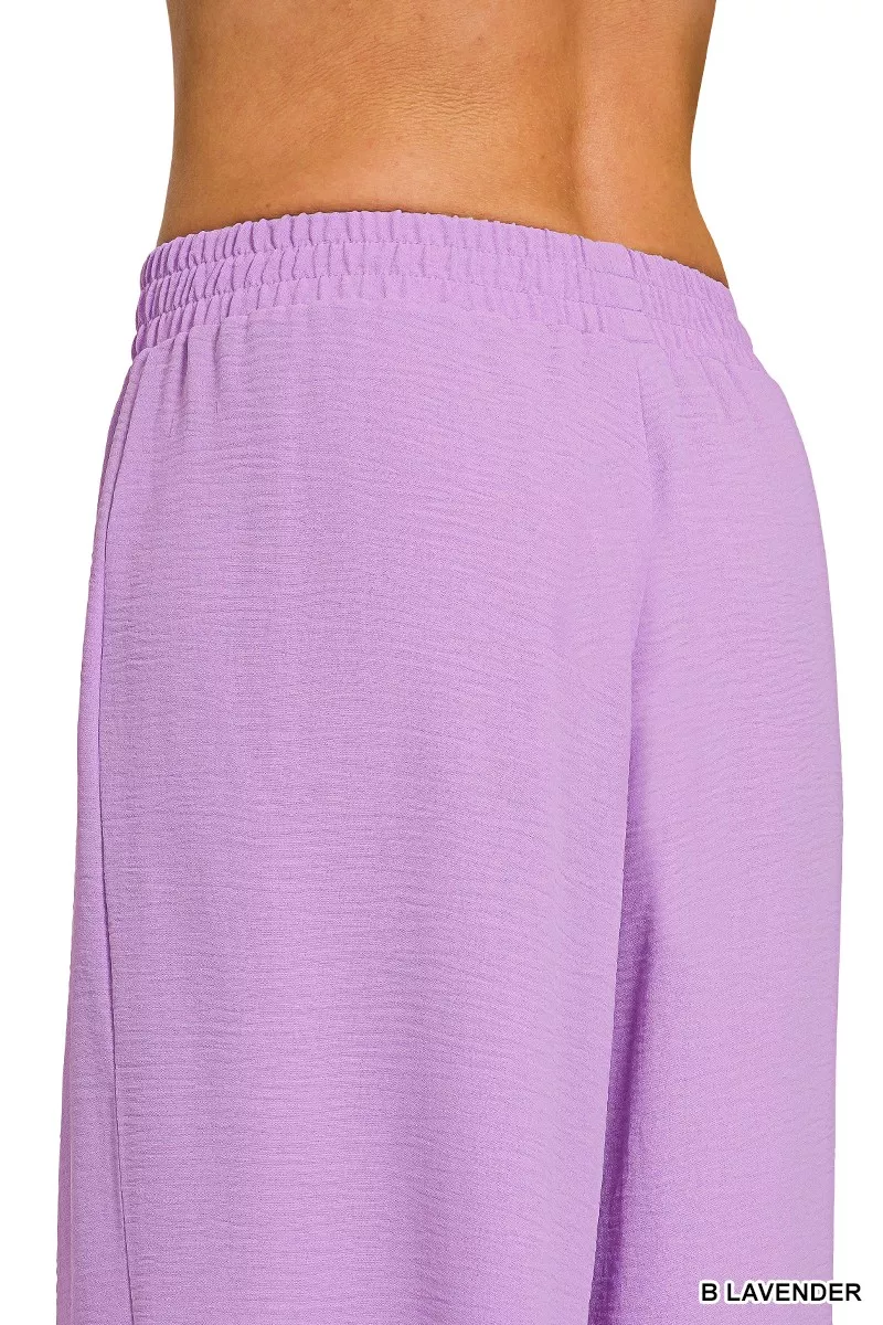 Zenana Woven Airflow Twisted Top & Wide Leg Pants Set - Image 16