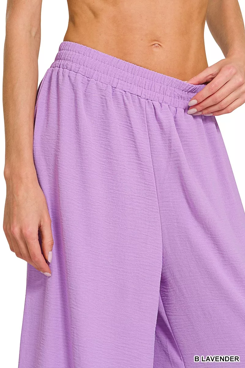 Zenana Woven Airflow Twisted Top & Wide Leg Pants Set - Image 17