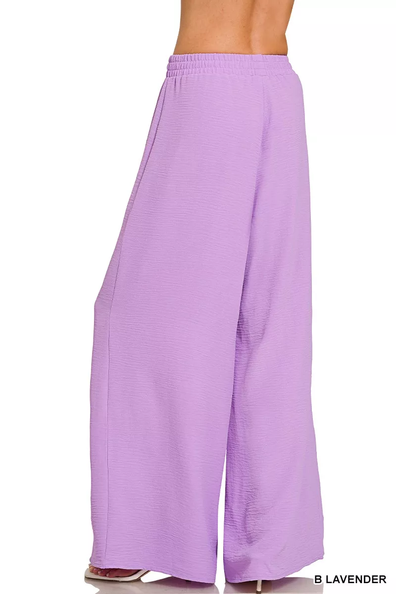 Zenana Woven Airflow Twisted Top & Wide Leg Pants Set - Image 19